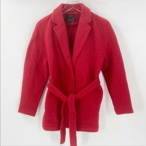 J Crew Italian Boiled Wool Camilla Wrap Coat XS
